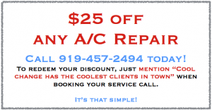 Get your Air Conditioner repair discount Raleigh, NC