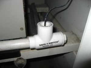 AC condensate drain switch