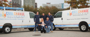 The HVAC team at Cool Change heating and air conditioning Raleigh