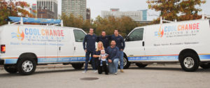 The HVAC team at cool change heating and air conditioning Raleigh